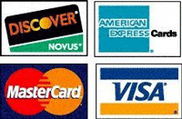 We accept all Credit Cards